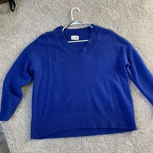 Small Royal Blue Nordstrom’s V-Neck Tunic Sweater from Dreamers by Debut